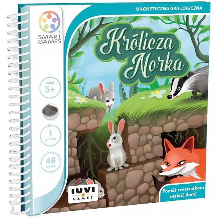 Joc logic, Smart Games, Krolicza Norka, 48 carti, 16,5x16,5x1,5cm