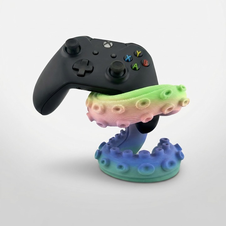 Suport Controller cu Design Tentacul, Multicolor, Plastic PLA, 14 cm
