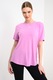 Nike, Tricou relaxed-fit pentru fitness One, Alb/Roz fandango