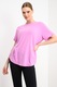 Nike, Tricou relaxed-fit pentru fitness One, Alb/Roz fandango