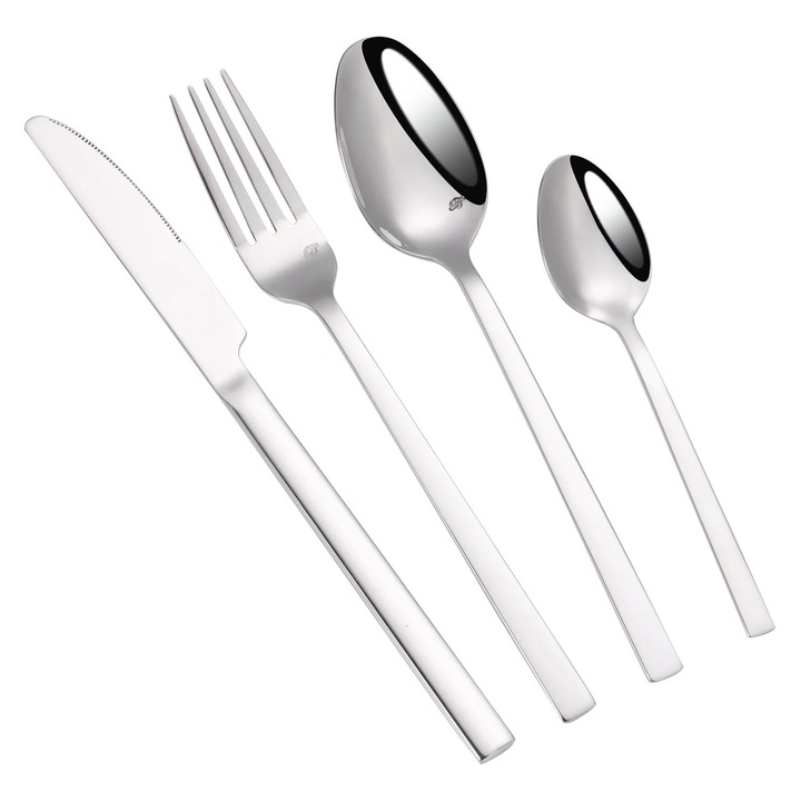 Set tacamuri 24 piese Bohmann, otel inoxidabil, Premium, ideal 6 persoane