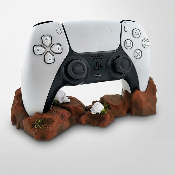 Suport Controller cu Design Canion, Maro, Plastic PLA, 19 cm