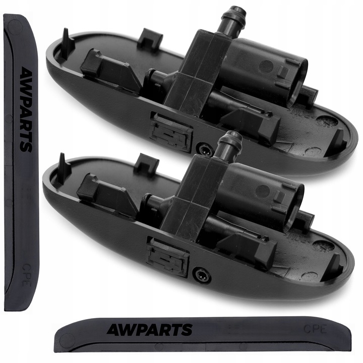 Set de duze spryskiwacze mglowe cu adaptoare pentru Audi A4 B6 B7 B8 A5 A6 C6 C7 A8 Q5 Q7, color negru