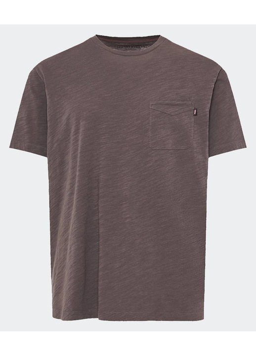 Tricou Funky Buddha, regular buzunar la piept, bumbac, Gri