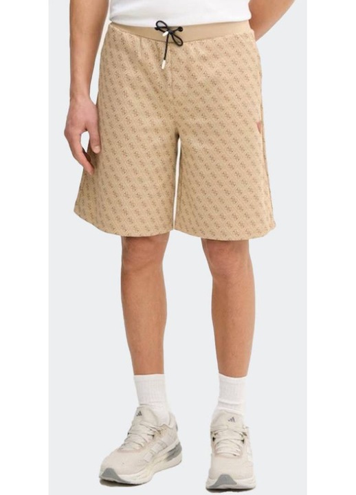 Pantaloni scurti barbati, GUESS, bej, bumbac
