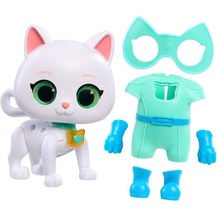 Интерактивна фигурка Disney Junior Superkitties Bitsy/Kizia 20 см + аксесоари, светлини и звуци