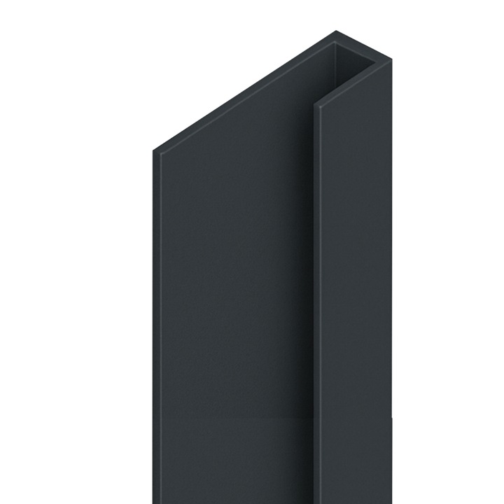 Profil terminatie RU120, PVC, gri antracit, 2.7m
