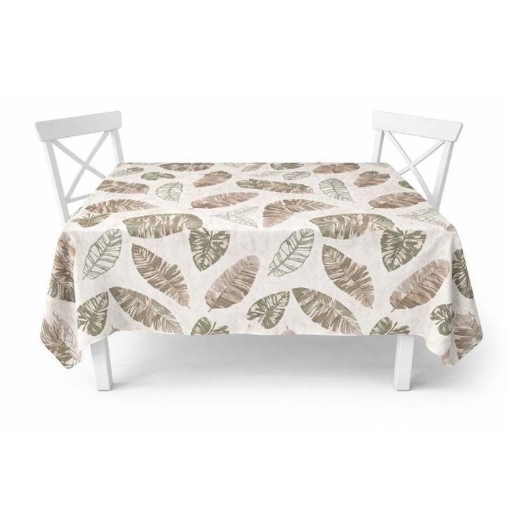 Fata de masa teflonata, 160x320cm, Lenjerii Deosebite, Frunze palmier