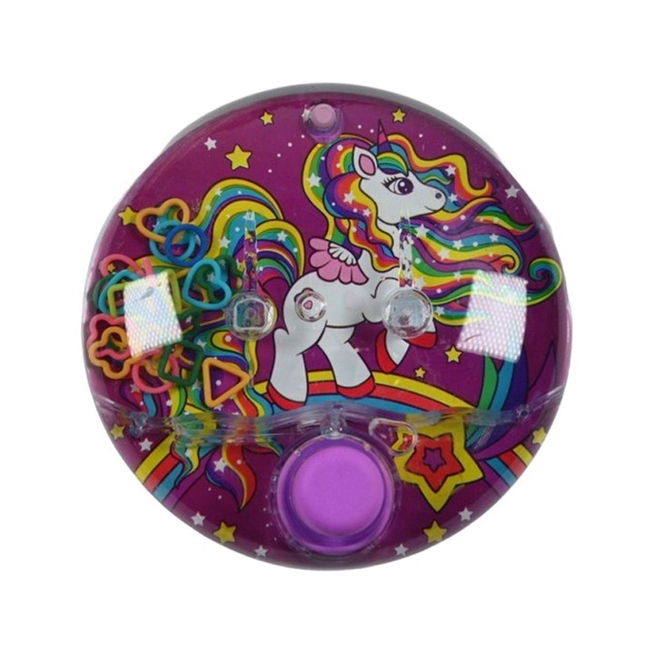 Jucarie interactiva Midex, JM0703F, senzoriala cu unicorn si curcubeu, fucsia, pentru fete, 3 ani