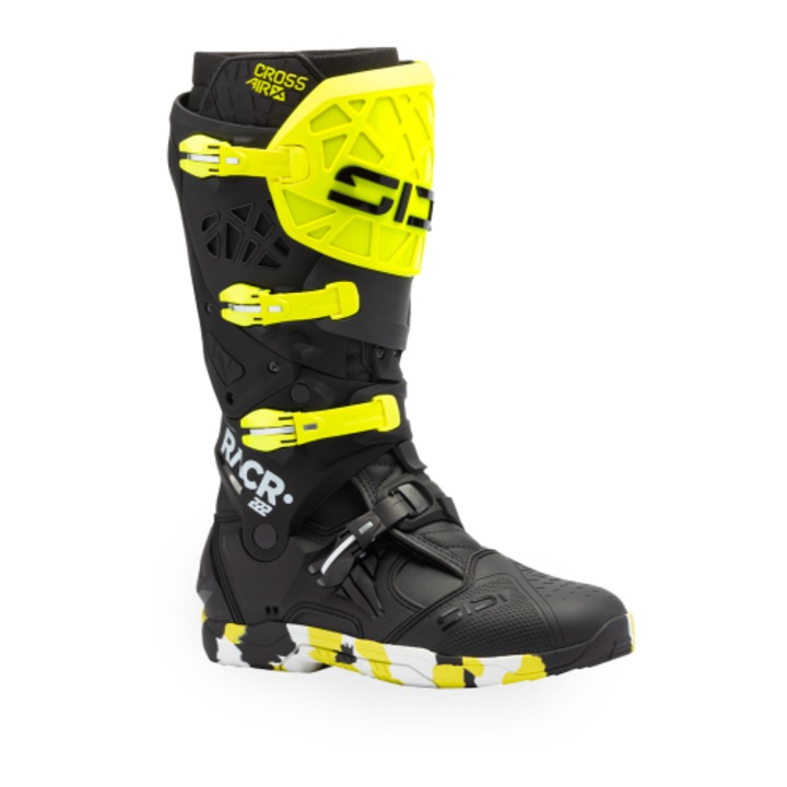 Cizme Moto MX/Enduro Crossair X Racr002 Black/Yellow Flo 44