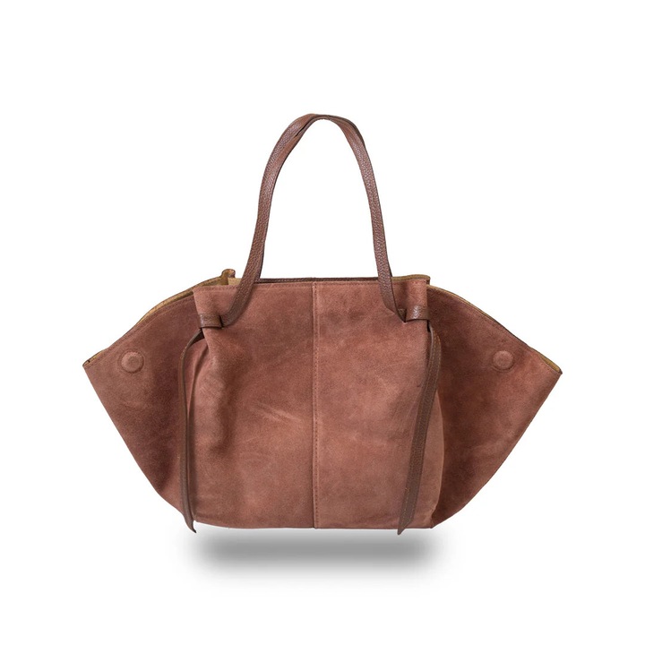 Női táska konyakbarna valódi bőrből, Alice