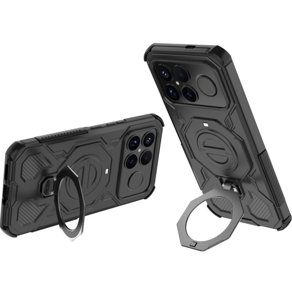 Husă Tech-Protect TacticStand pentru Xiaomi POCO F8 Ultra, Negru Mat, Plastic