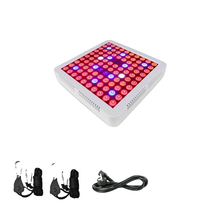 Lampa LED de crestere, 300W, spectru complet, eficienta energetica, 258x258x45mm, pana la 8mp