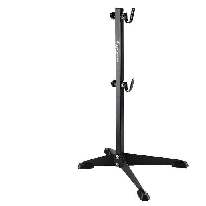 Стойка за съхранение на велосипед, 0723013, издръжлива стоманена конструкция, 68x25x41см, черна