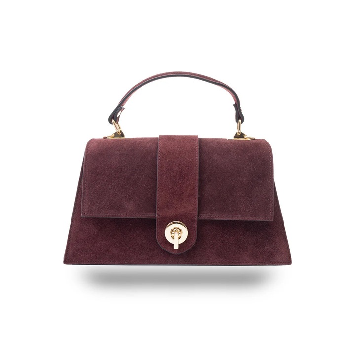 Női bordó bőr táska Verona