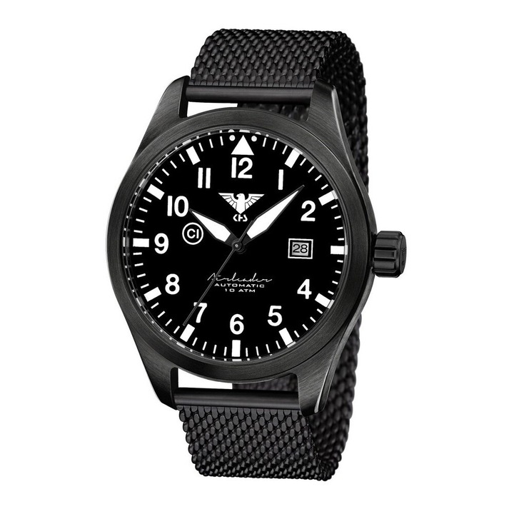 KHS - KHS.AIRBSABLA.MB - Armbanduhr - Automatik - Airleader Black Steel - Herren