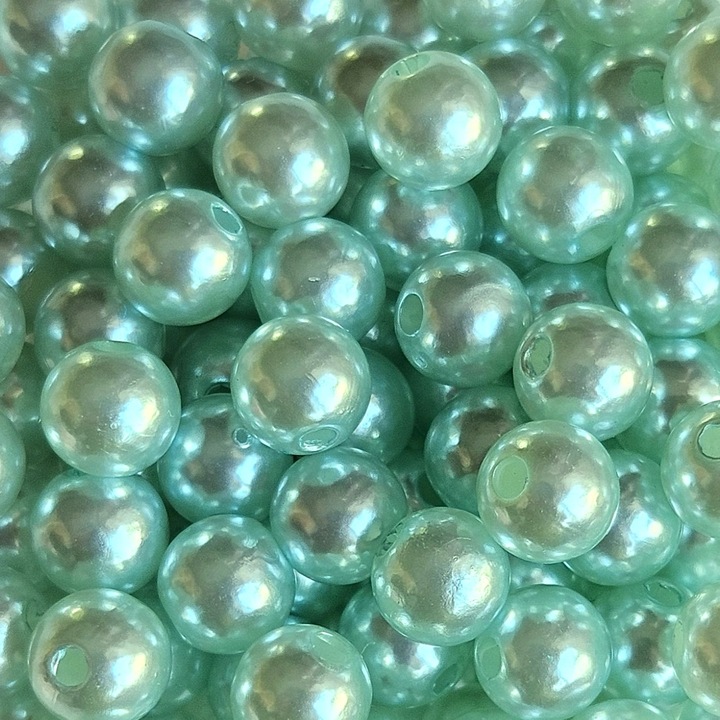 Margele plastic set 200 buc, 7-8mm, vernil