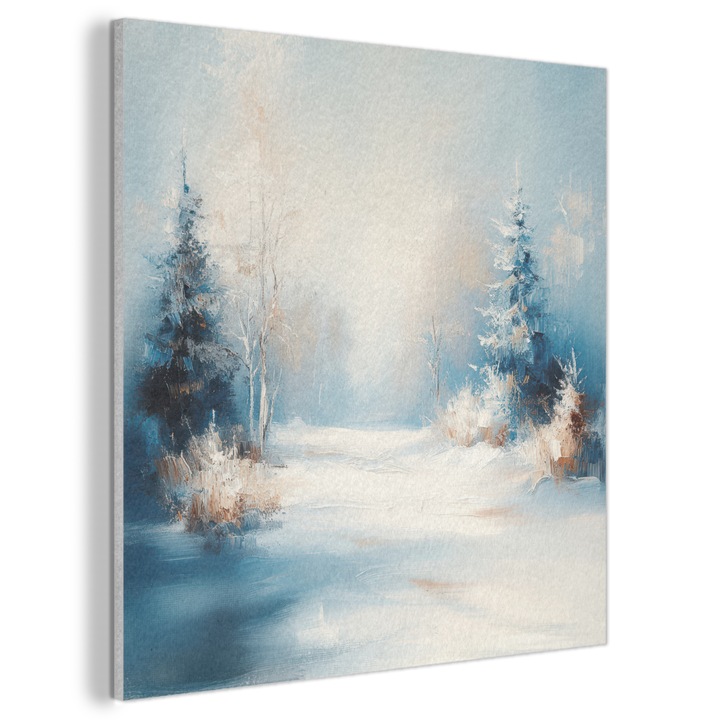 Tablou Acustic, Abstract, Decorative, Living, Bucatarie, Modern Art, Decorarea peretilor, Panou fonoabsorbant Alb 90x90 cm