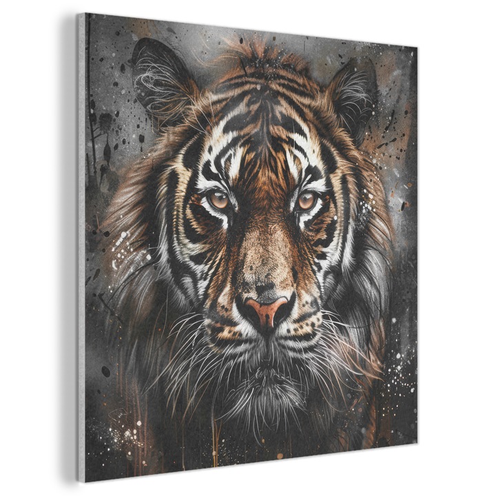 Tablou Acustic, Abstract, Decorative, Living, Bucatarie, Modern Art, Decorarea peretilor, Panou fonoabsorbant Maro 90x90 cm