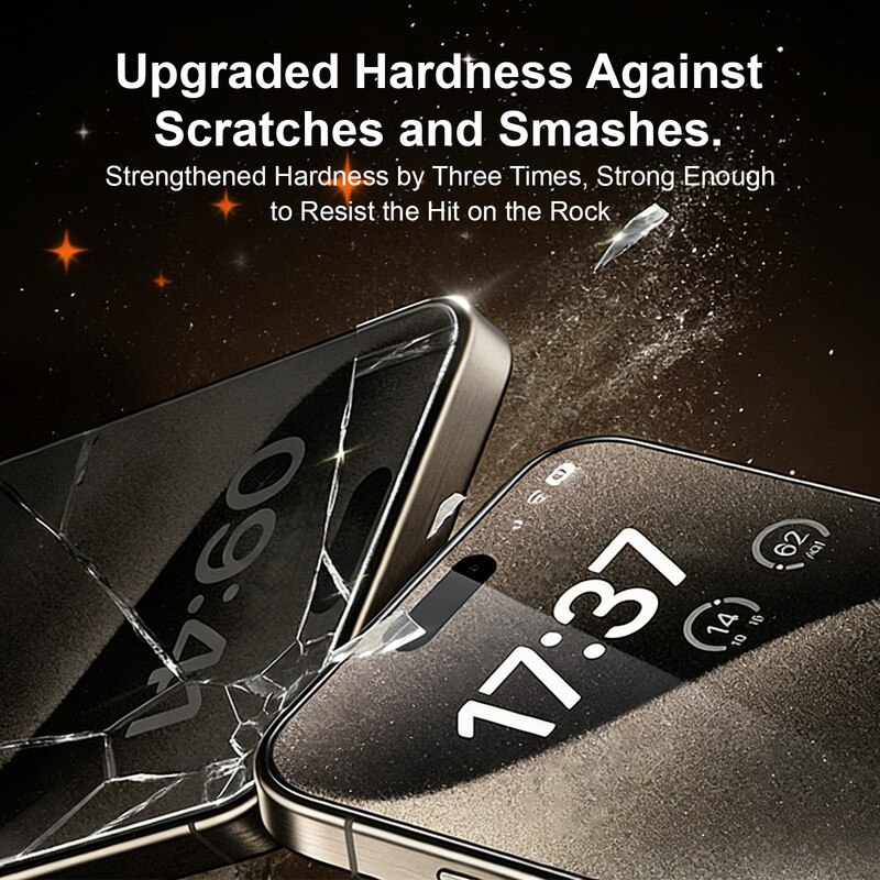 XWK® Folie protectie telefon 9h, sticla securizata, transparenta, antisoc, pentru iPhone 15