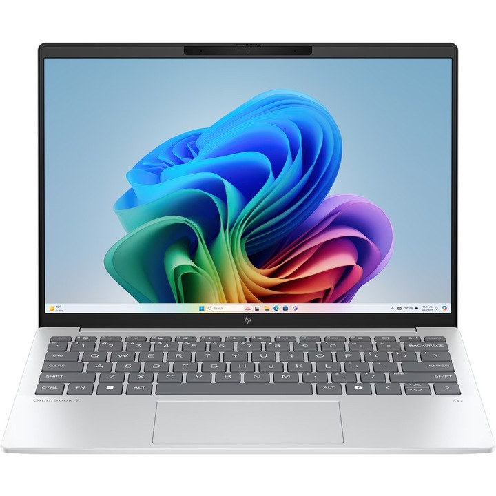 Laptop HP OmniBook 7 Aero Next Gen AI 13-bg1005nn, AMD Ryzen AI 5 340, pana la 4.8 GHz, 13.3" 2K, 16GB, SSD 1TB, AMD Radeon 840M, Windows 11 Home, Gri