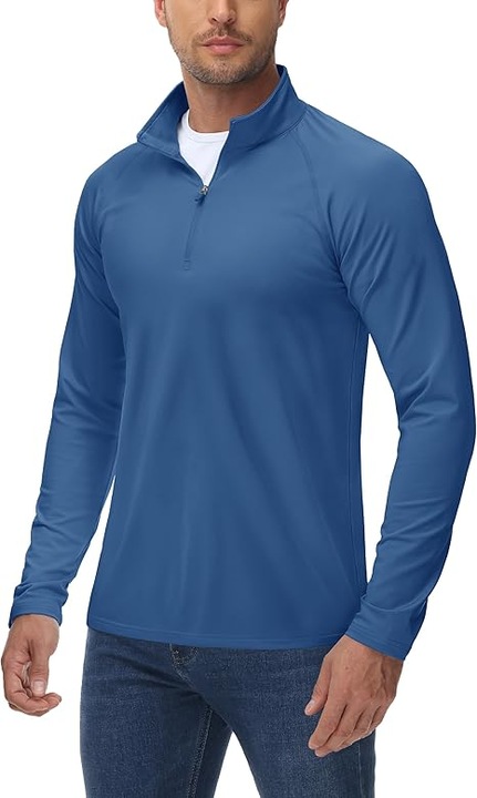 Bluza Tacvasen Fermoar 1/4, Fleece, Albastru cenusiu