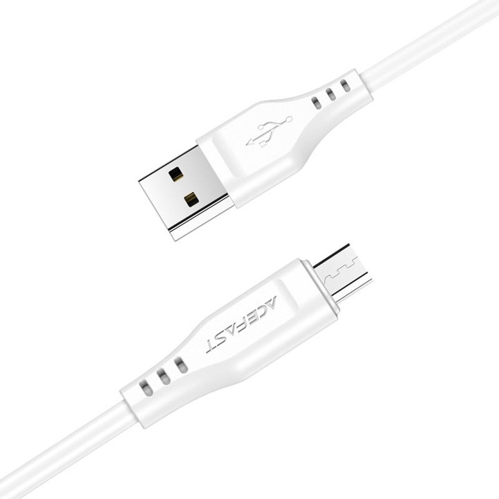 Cablu de date/incarcare Data Cable (C3 09) USB to Micro USB, 2.4A, 480Mbps, 1.2m Alb