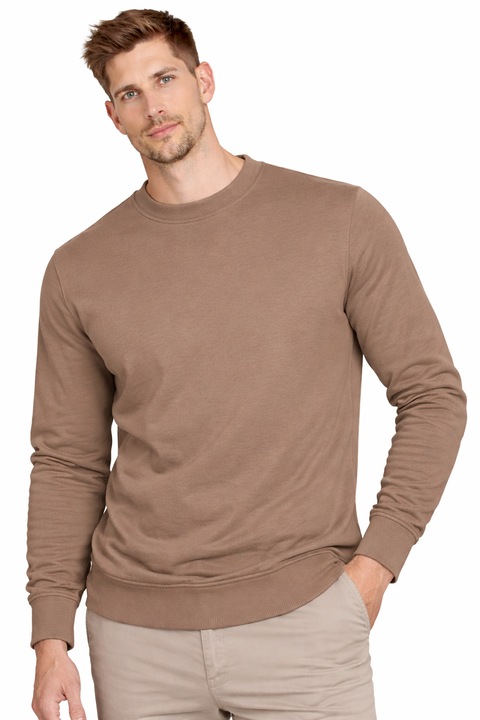 Hanorac barbati, J.STYLE, croiala clasica, captusit, gluga, maro