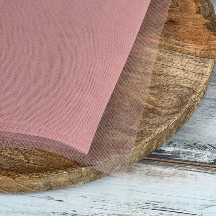 Tul apretat pentru mărturii, set 100 buc, roz