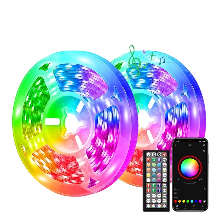 LED ленти, 30M, интелигентно управление, синхронизация с музика
