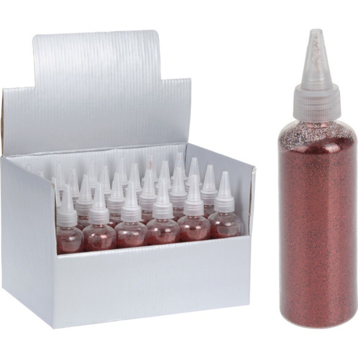 Vopsea glitter Koopman 80g rosu pentru decoratiuni si DIY