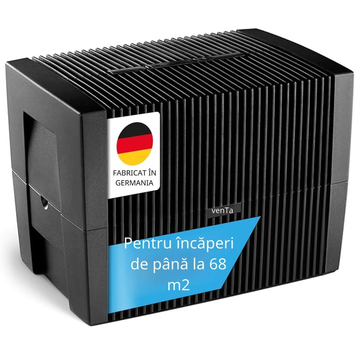 Umidificator Venta LW45 Classic, 10 L, Silentios 20 dB, Negru, 35x35x38 cm