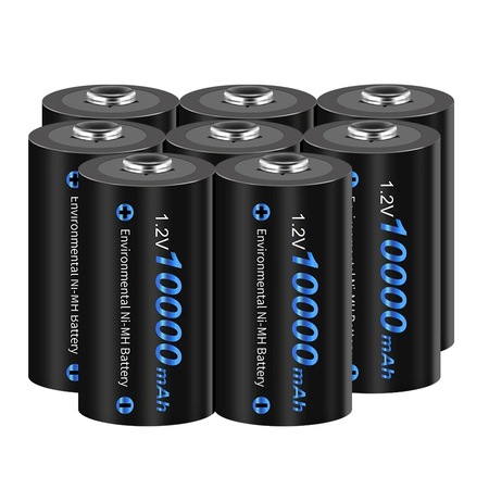 Set 8 baterii D reincarcabile, Ni-MH, 6000-10000mAh - eMAG.ro