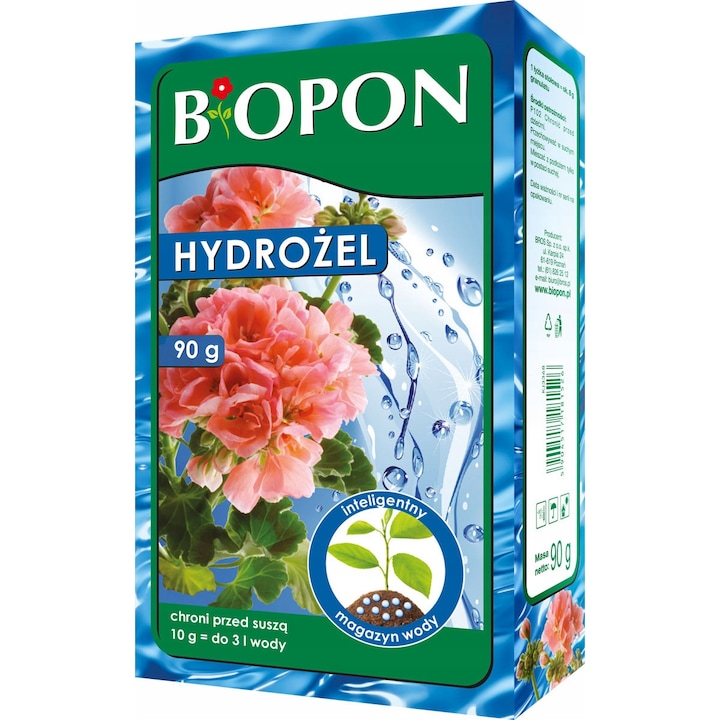 BIOPON Hydrozel 90g, granule pentru sol, retinere apa, BROS