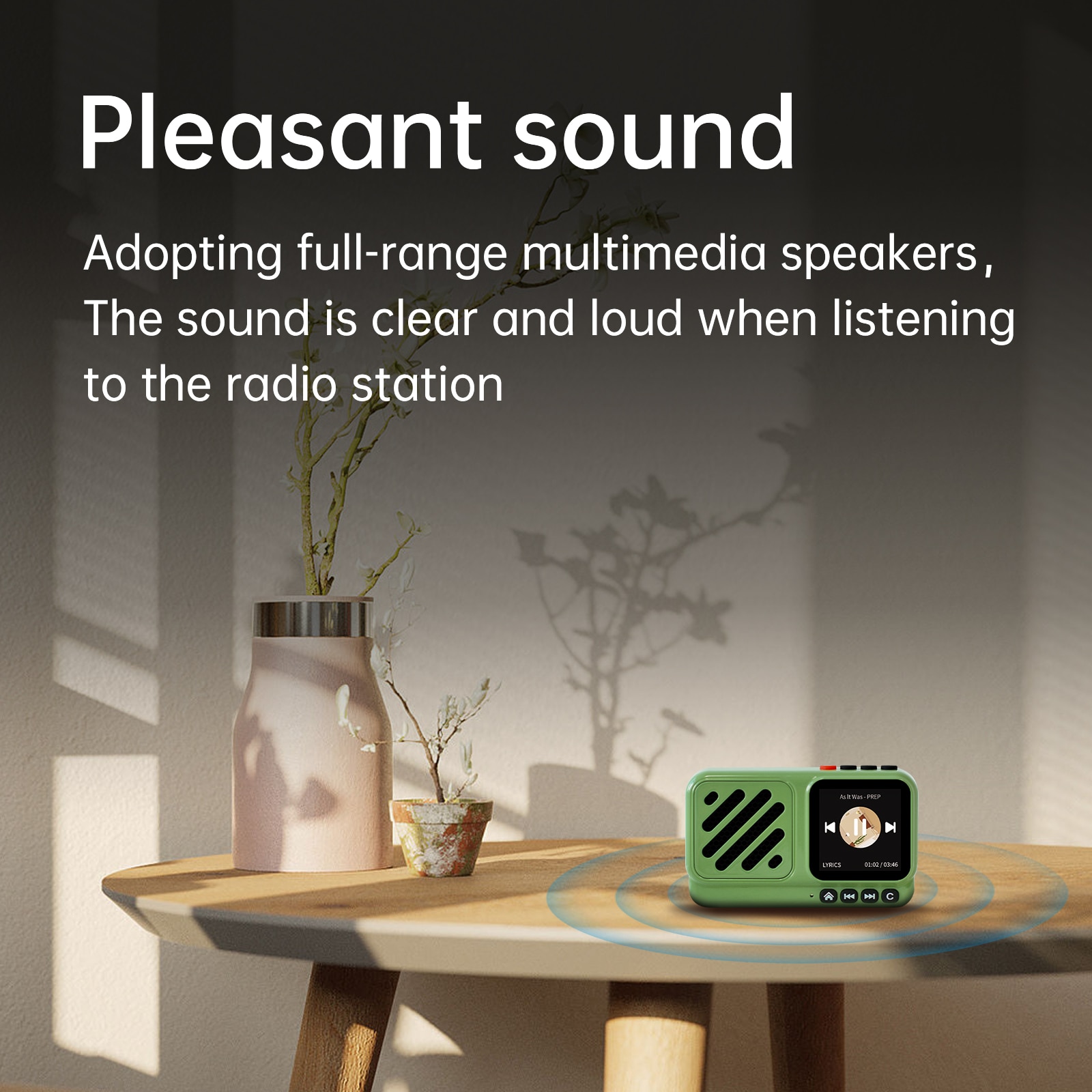 Difuzor Bluetooth CHOYONG Voyager, mini portabil, wireless, Bluetooth 5.3, 40.000 posturi radio, alb