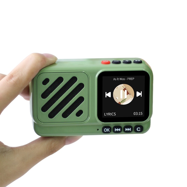 Difuzor Bluetooth CHOYONG Voyager, mini portabil, wireless, Bluetooth 5.3, 40.000 posturi radio, alb