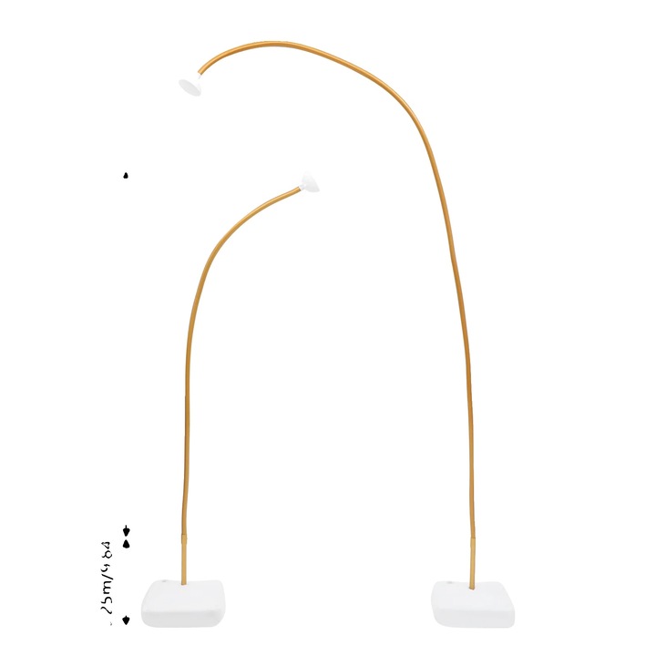 Léggömbív tartó készlet, személyre szabható design, stabil alap, arany, M