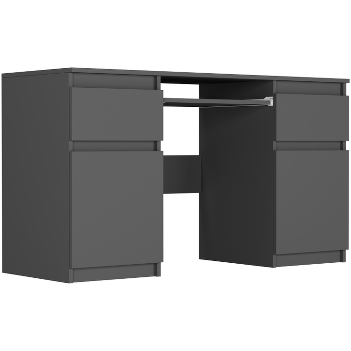 Birou, PVC, N-6 antracit, 76x50x135