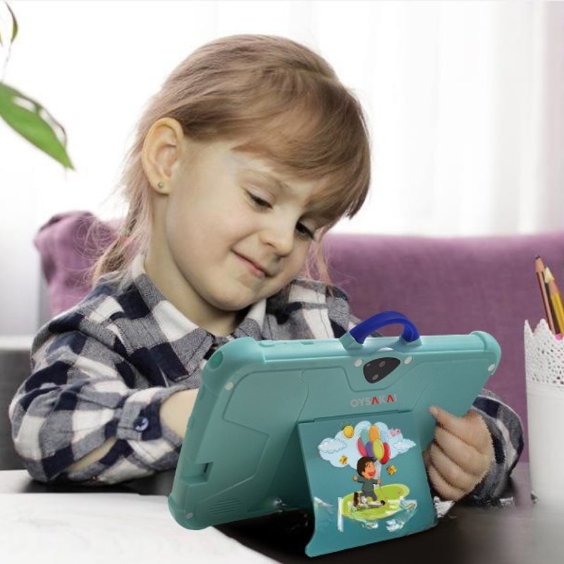 Tabletă educativă C81, 7 inch IPS, Android, procesor Octa-Core, 16GB, anti-cadere, set cu 3 jucării cadou