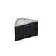 Set 2 lampi solare pentru trepte, 9 LED alb cald, incarcare solara, 9x5x5 cm, negru