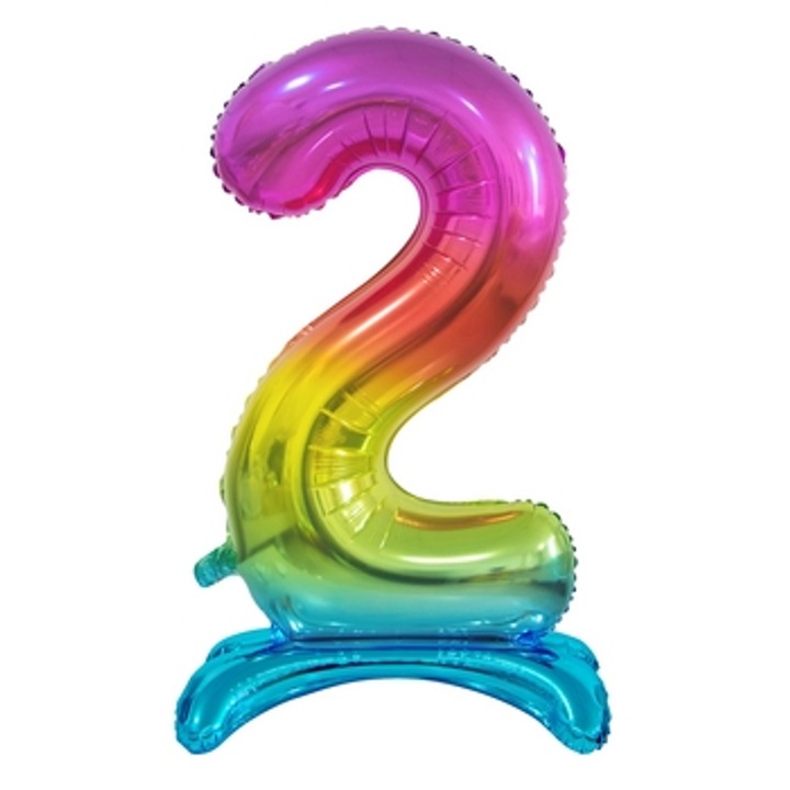 Fólia lufi, 74 cm, szivárvány, 1 db-os készlet.
