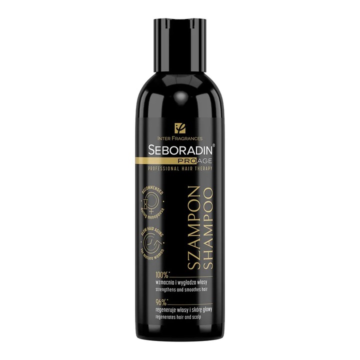 Sampon Seboradin Pro Age, 200ml, pentru par grizonat, intareste firul de par, hidratare optimala