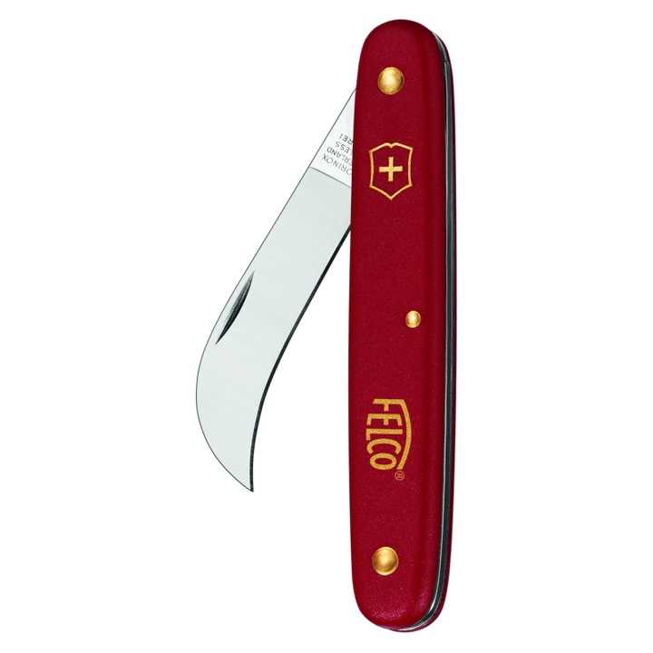 Cutit pentru altoit cu lama curbata cosor, 57mm, 55g, VICTORINOX 3.90 60