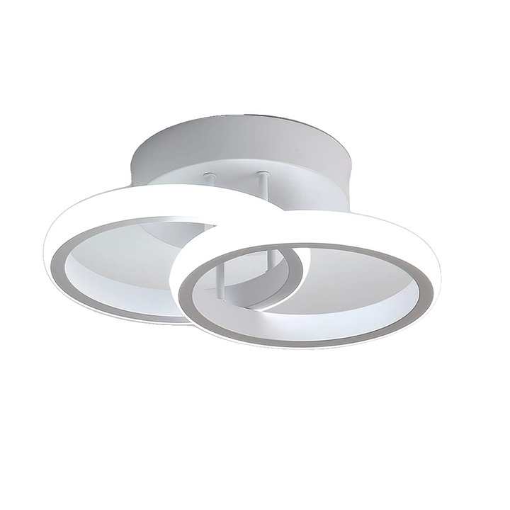 Mennyezeti lámpa, modern design, energiahatékony, fehér, M, hideg fehér