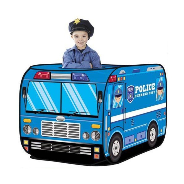 Cort Masina de politie 72x72x112 cm, cu 50 mingi, ZJA159641