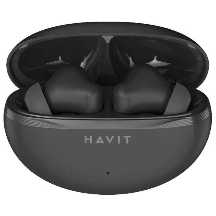 Casti In-Ear Wireless Havit, Model TW986, Bluetooth 5.4, Noise Canceling, Negru
