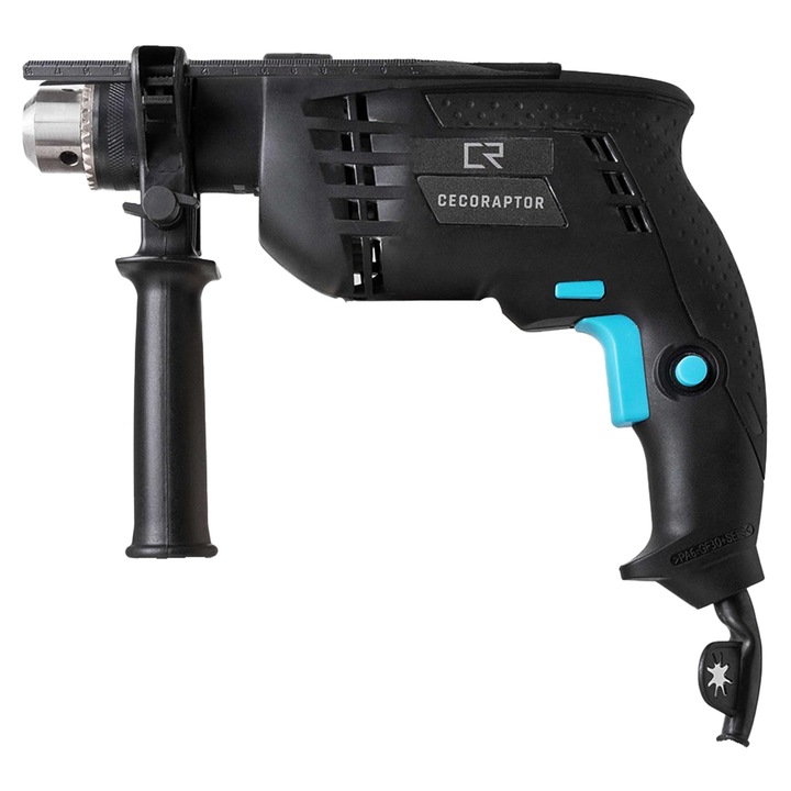 Masina de gaurit electrica cu impact Cecotec, 850 W, 13 mm, 4800 rpm, maner suplimentar, 3 m