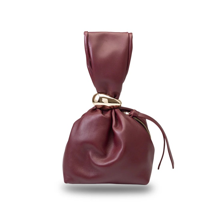 Női bordó bőrtáska Eliza