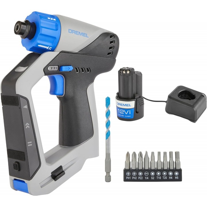 Dremel Blueprint R2 fúró-csavarozó, 12V, lézeres vonalzó, bitkészlet