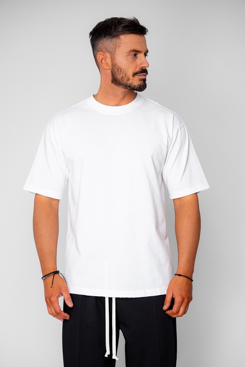 Túlméretezett Szaggatott Fehér Póló 20654, Fehér